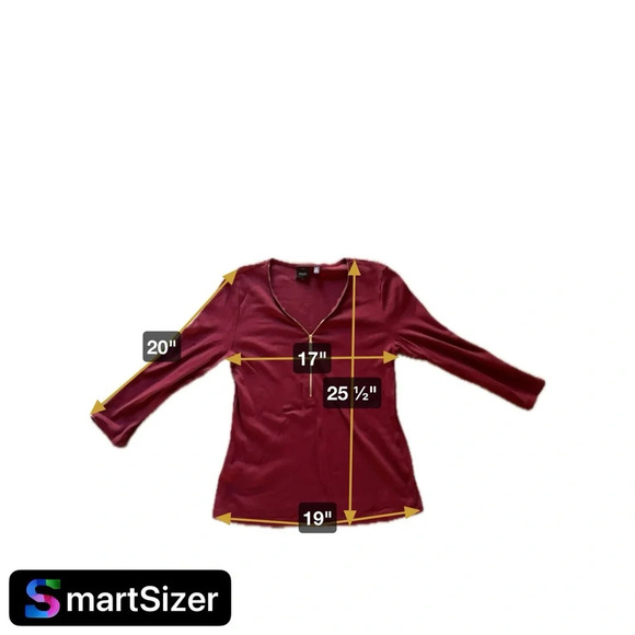 Rafaella Wine Red Cotton Zipper Top Size Medium Retro Sexy Flirty Zip Neckline - Picture 13 of 13